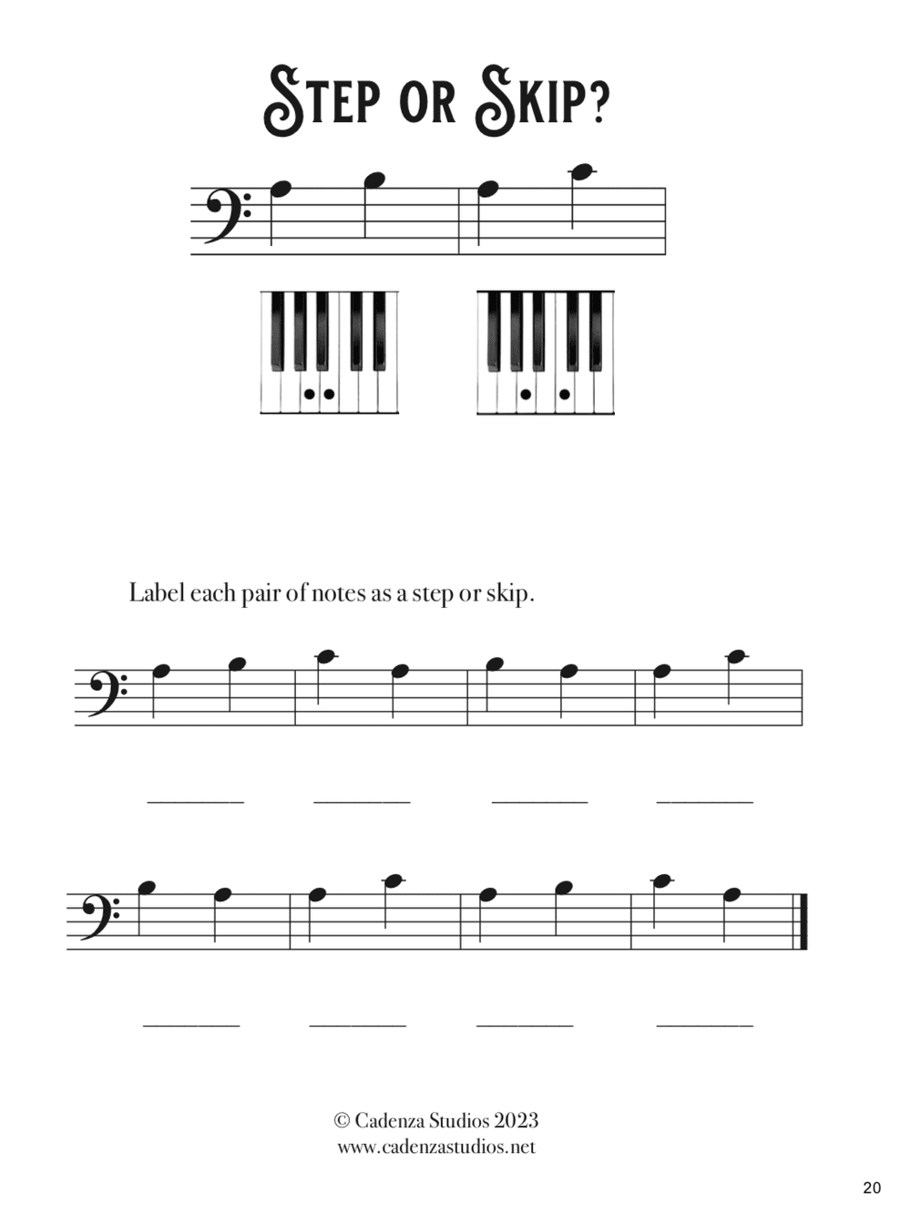 Learn to read music notation with The Cadenza Piano Method